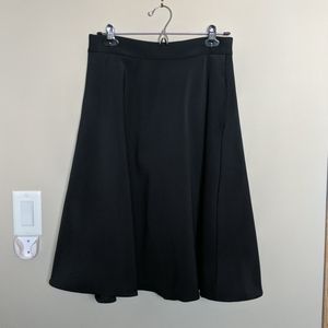 Banana Republic Black Ponte flared Midi Skirt sz8
